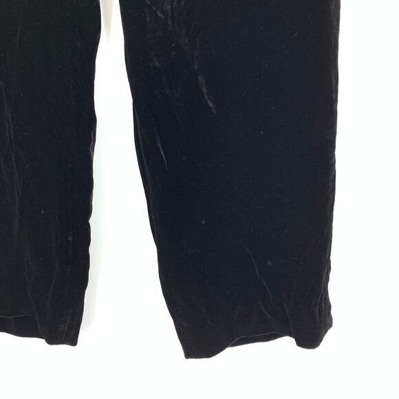Vince Pants Women's Size Medium High Waist Pull On Velvet Silk Black - Picture 4 of 6